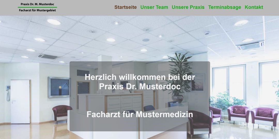 Website Praxis Dr. Musterdoc